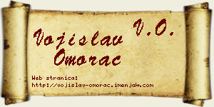 Vojislav Omorac vizit kartica
